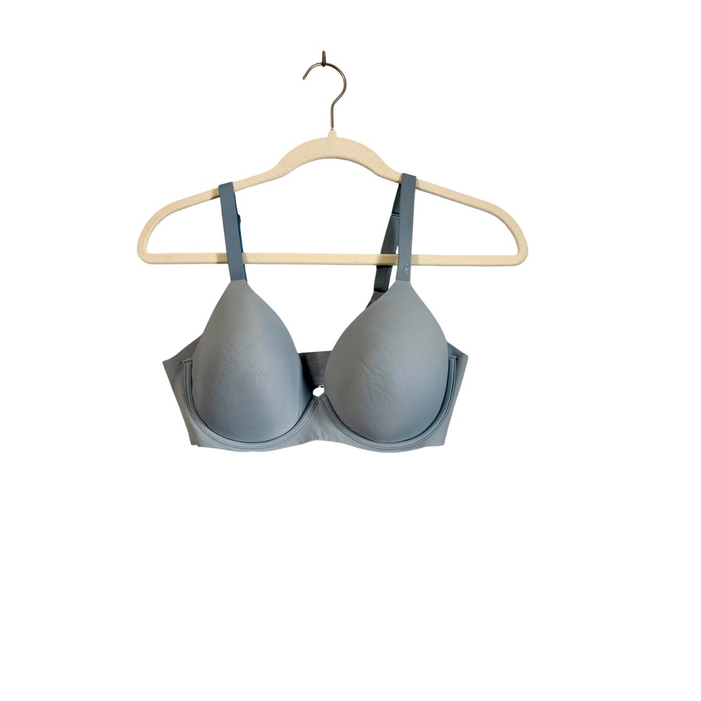 Aerie Real Free Full Coverage Underwire Bra Blue‎ Grey 34D Seamless Microfiber